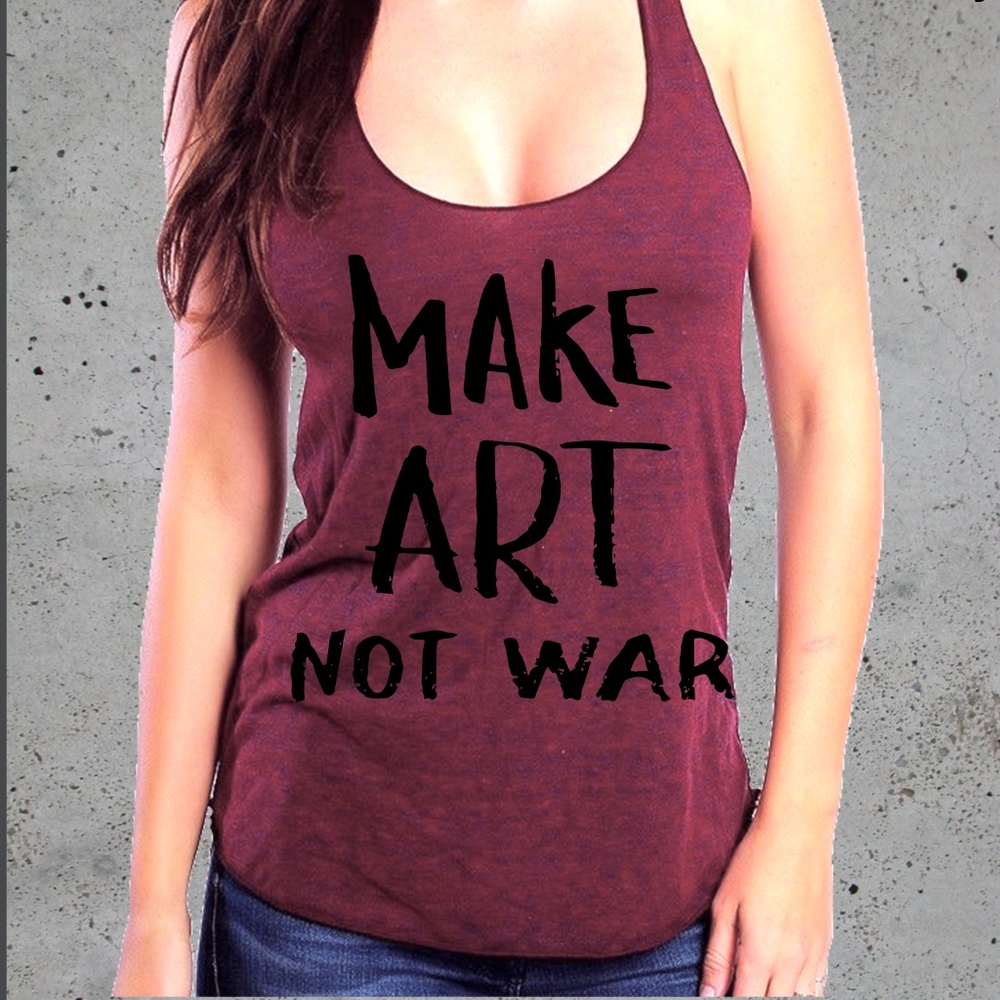 Make Art Not War Shirt Tank Top Graphic Tee LRG